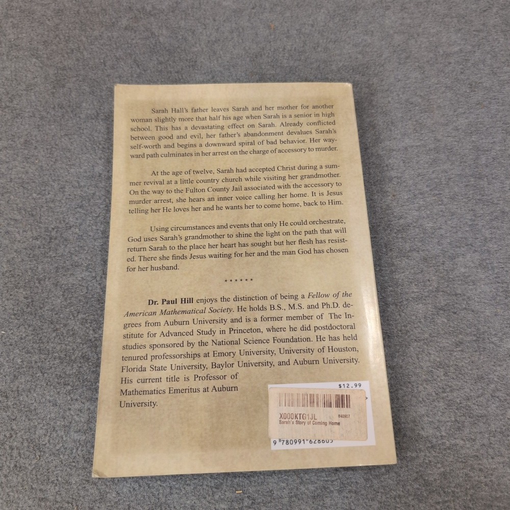 Sarah's Story of Coming Home by Paul Hill Paperback Novel 2014 Christian Fiction - Picture 4 of 4